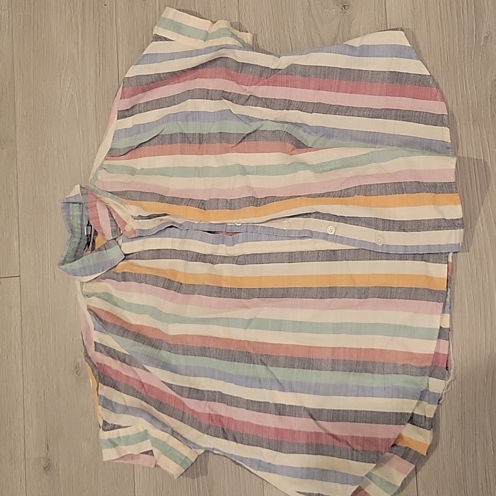 Madewell Hilltop Shirt in Rainbow Stripe - Picture 4 of 5
